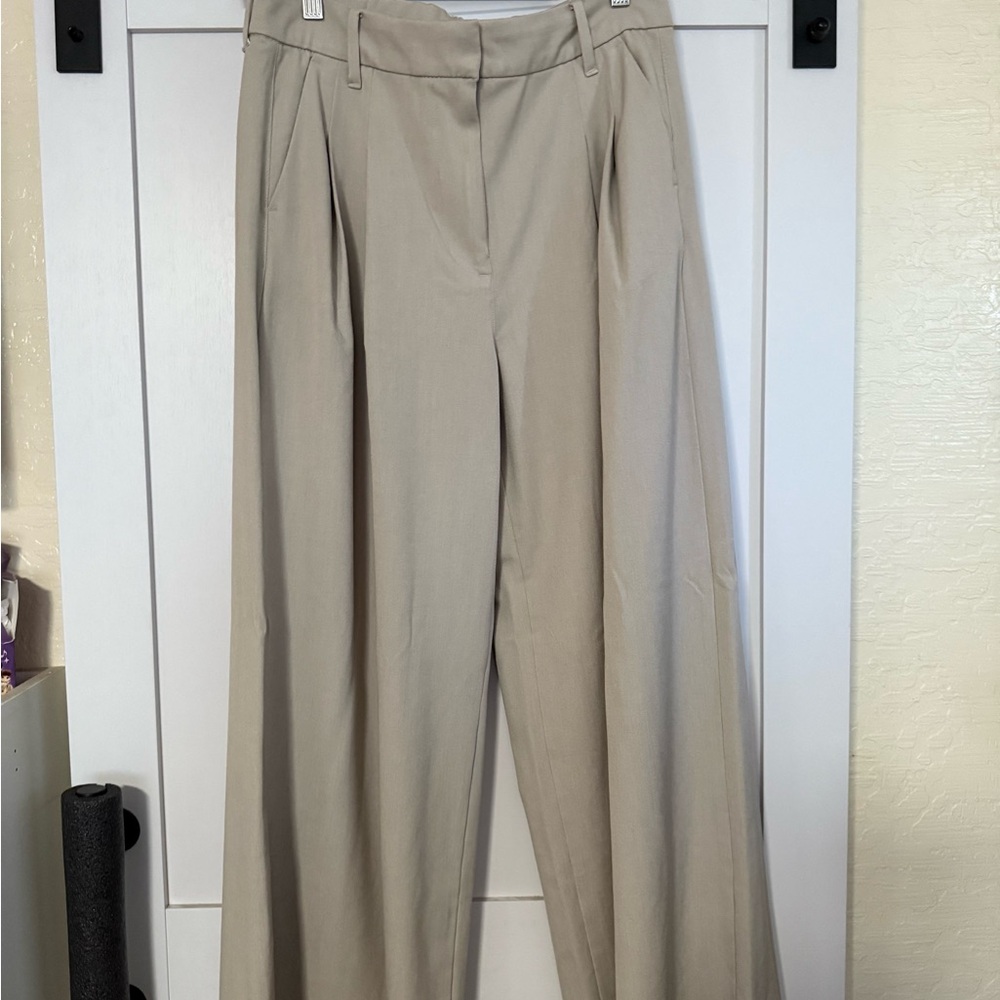 American Eagle Outfitters Cream Wide Leg Pants